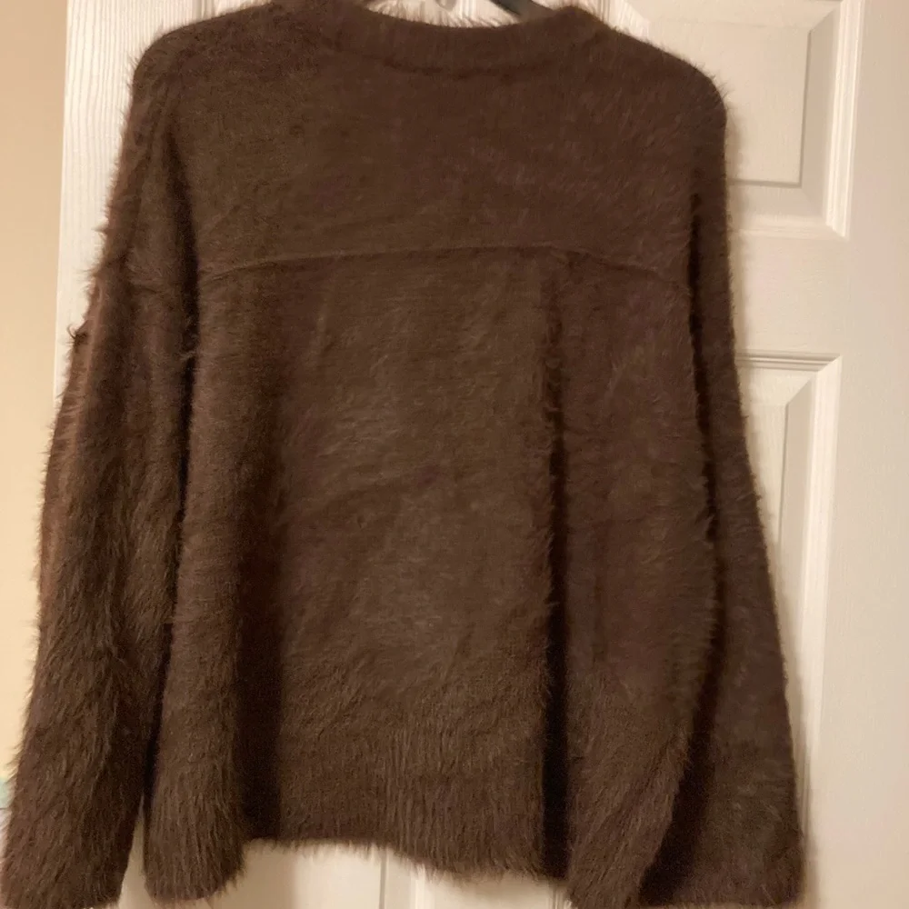 Free People Furry Sweater Color Brown Size Small - Picture 5 of 7
